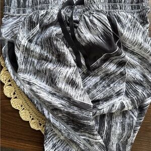 lululemon athletica Black and White Track Pants